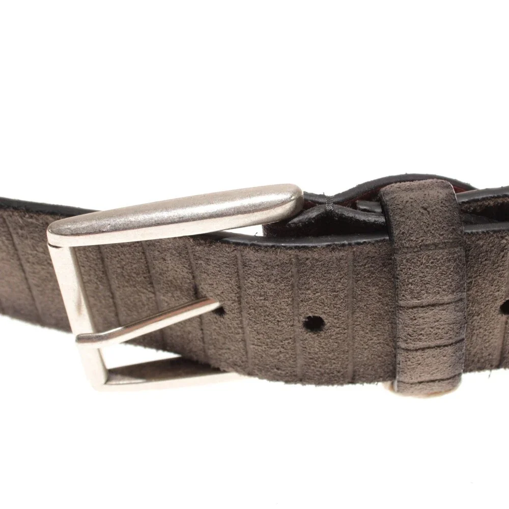 Veneta Cinture NWT Classic Belt Size 115 (US 44) in Gray Leather Made in Italy